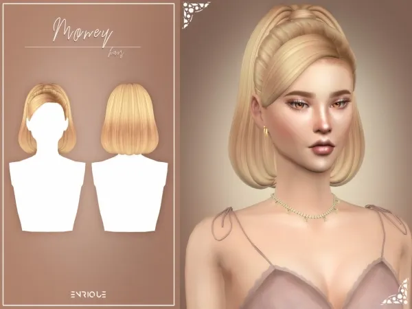Maxis Match [EnriqueS4] Money Hairstyle - The Sims 4 Custom Content