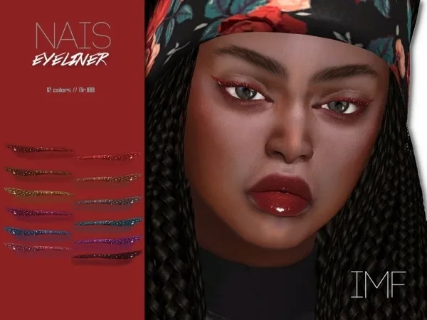 Alpha IzzieMcFire's IMF Nais Eyeliner N100 - The Sims 4 Custom Content
