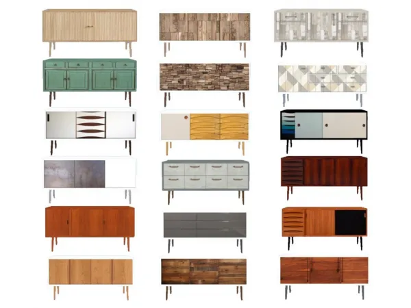 Alpha Arne Vodder Credenza Sideboard sims by Nordica - The Sims 4 Custom Content