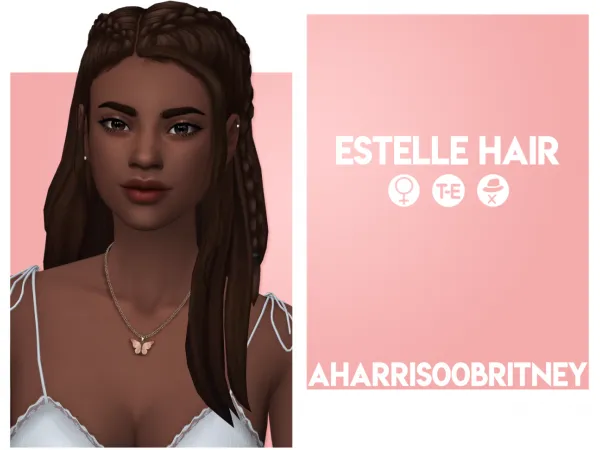 Maxis Match Estelle Hair by aharris00britney - The Sims 4 Custom Content