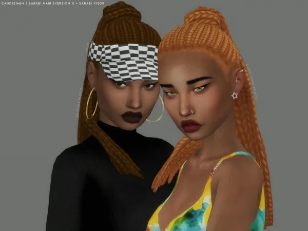 Maxis Match SARABI HAIR VISOR - The Sims 4 Custom Content