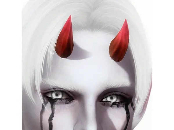 Alpha little demon horns by simsfinds - The Sims 4 Custom Content