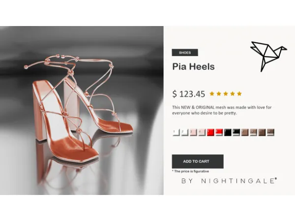 Alpha Pia Heels by Nightingale - The Sims 4 Custom Content