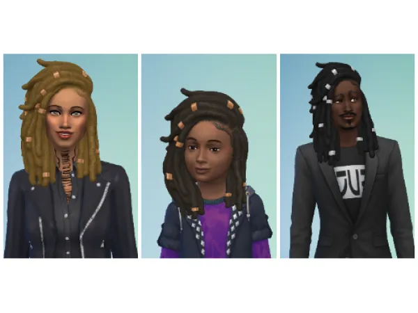 Maxis Match Nifty Knitting Dreads Recolors - The Sims 4 Custom Content