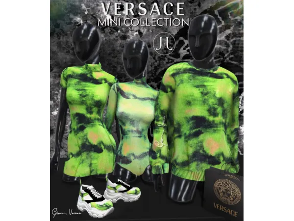 Alpha VERSACE MINI COLLECTION recolors - The Sims 4 Custom Content
