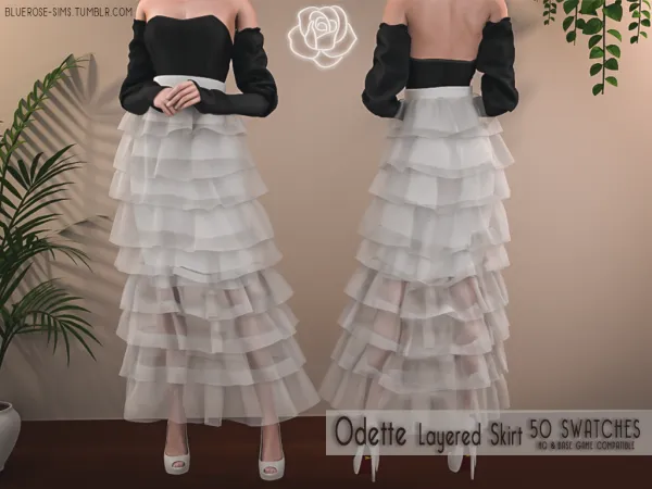 Alpha Odette Layered Skirt BRsims - The Sims 4 Custom Content