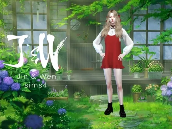 Alpha JW's cas background yard - The Sims 4 Custom Content
