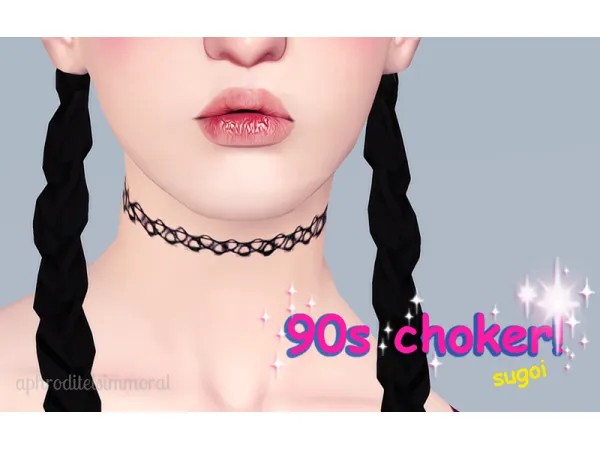 90s Choker - The Sims 3 Custom Content