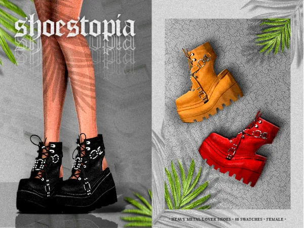 Alpha shoestopia heavy metal lover shoes - The Sims 4 Custom Content