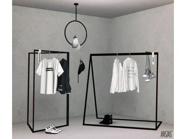 MMSIMS Clothes Rack Set by simsfinds - The Sims 3 Custom Content