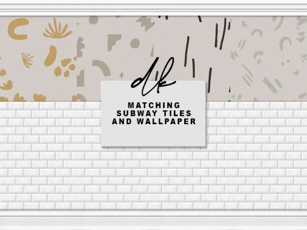 Alpha Matching Subway Tiles and Wallpaper - The Sims 4 Custom Content