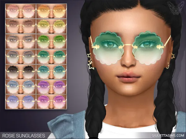 Alpha Rosie Sunglasses For Kids - The Sims 4 Custom Content