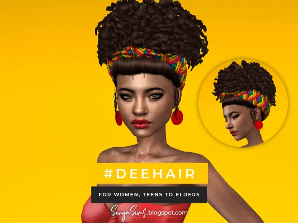 Maxis Match Dee Hair - The Sims 4 Custom Content