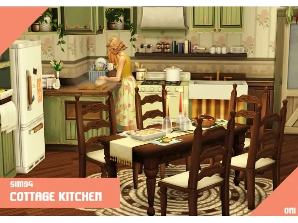 Maxis Match Cottage Kitchen Recipe 3set ni28 by o - The Sims 4 Custom Content