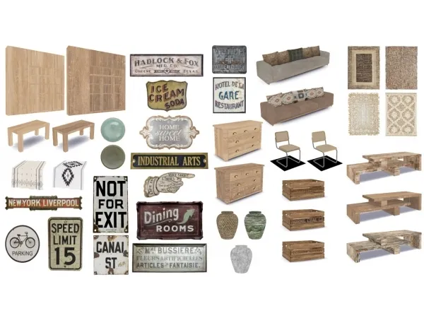 Alpha CINQ HOME recolor - The Sims 4 Custom Content