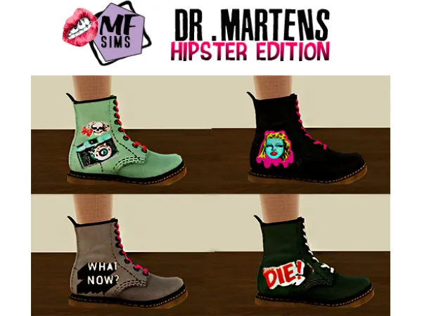 Dr. Martens Hipster Edition! by simsfinds - The Sims 3 custom content