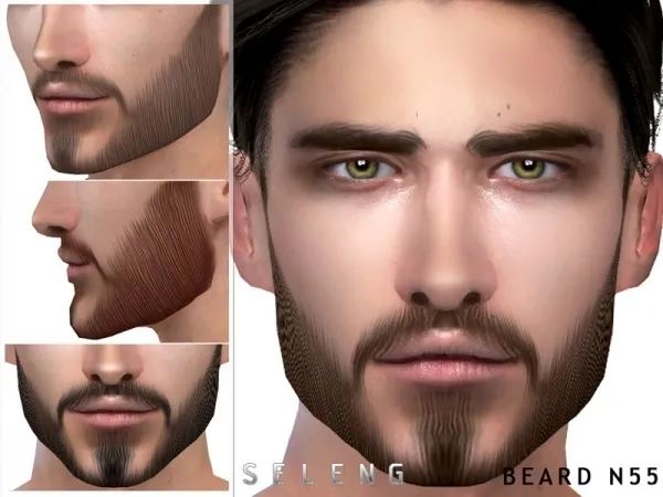 Mix Seleng's Beard N55 - The Sims 4 Custom Content