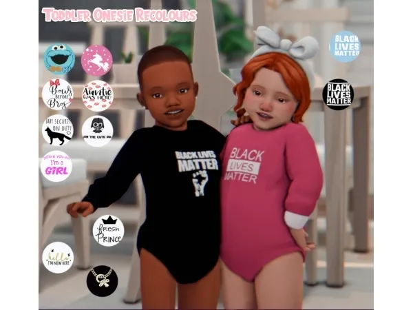 Mix Toddler Onesie Recolours - The Sims 4 Custom Content