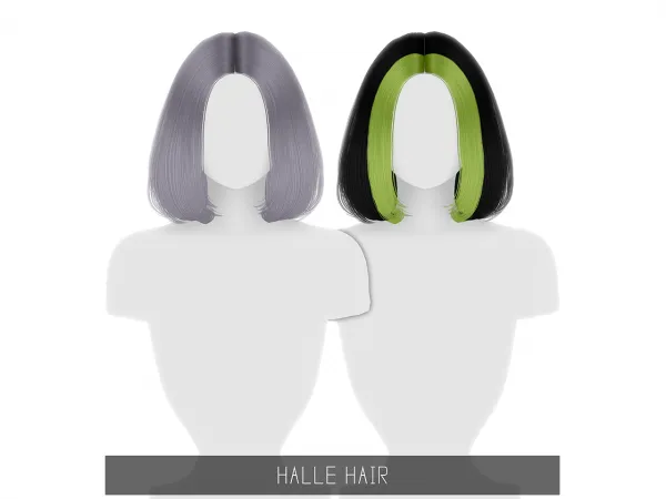Alpha HALLE HAIR - The Sims 4 Custom Content