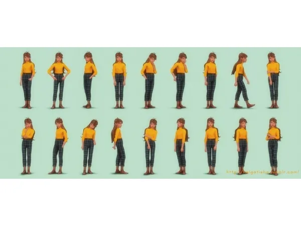 Alpha Child poses 01 Pose Pack CAS by helgatisha - The Sims 4 Custom Content