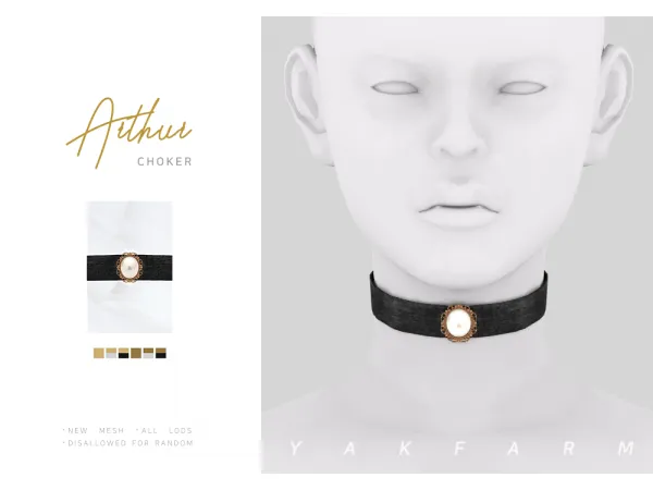 Alpha Arthur Choker - The Sims 4 Custom Content