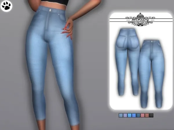 Maxis Match MsBeary's Washed Gradient Jeans - The Sims 4 Custom Content