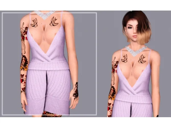 PINKY SEXY DRESS - Sims 3 CC