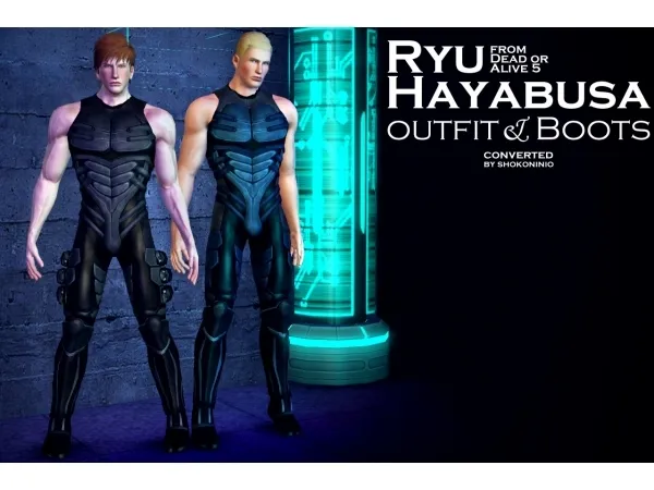 Ryu Hayabusa Outfit Boots by simsfinds - The Sims 3 Custom Content