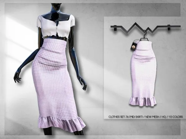 Alpha busra tr's Clothes SET 76 (MIDI SKIRT) BD295 - The Sims 4 Custom Content