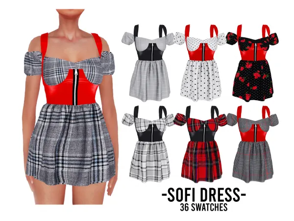 Alpha SOFI DRESS - The Sims 4 Custom Content