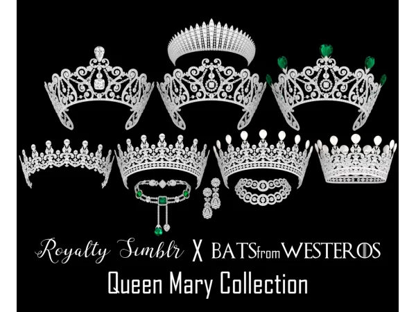 Alpha Queen Mary Collection Royalty Simblr x BatsFromWesteros - The Sims 4 Custom Content