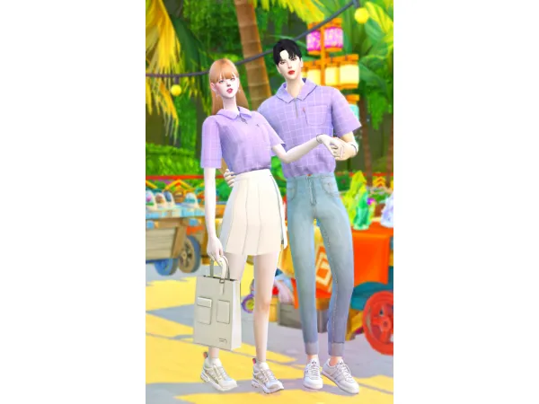 Alpha Summer couple collaboration Chaessi x Yunseol part 2 - The Sims 4 Custom Content