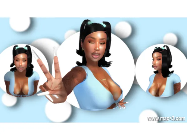 Alpha Plastic Bubble Hair - The Sims 4 Custom Content