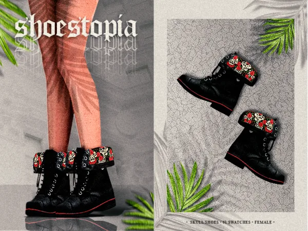 Alpha shoestopia skull shoes - The Sims 4 Custom Content