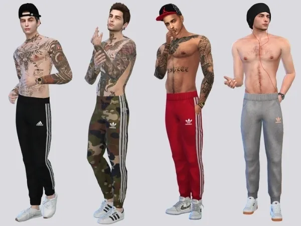Alpha McLayneSims' ADIDAS Jogger Pants - The Sims 4 Custom Content