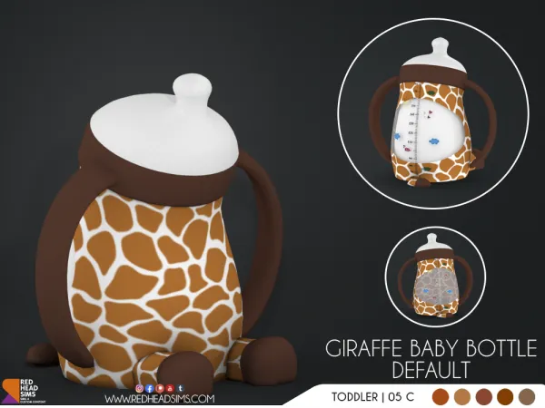 Alpha GIRAFFE BABY BOTTLE DEFAULT - The Sims 4 Custom Content