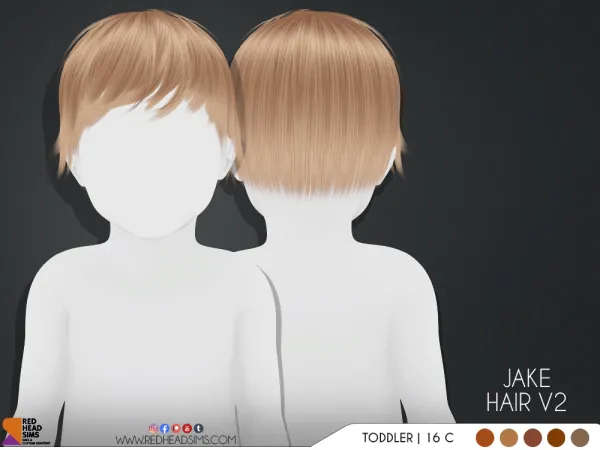 Alpha JAKE INFANT HAIR V2 - The Sims 4 Custom Content