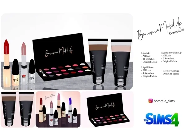 Alpha Bommie Make Up Collection - The Sims 4 Custom Content