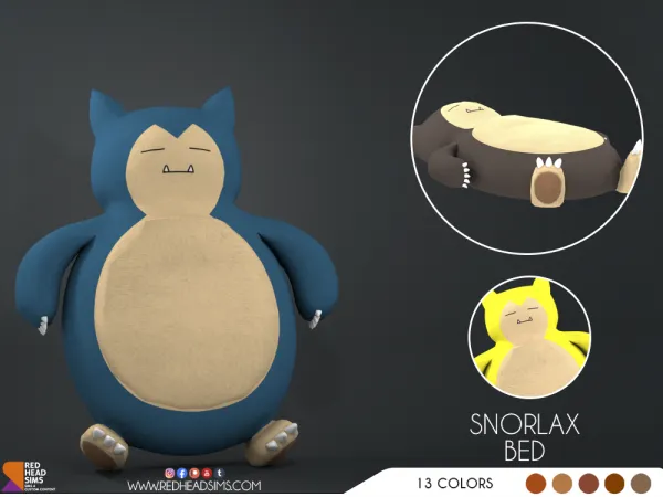 Alpha SNORLAX BED - The Sims 4 Custom Content