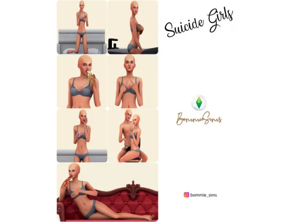 Maxis Match Suicide Girls Posepack - The Sims 4 Custom Content