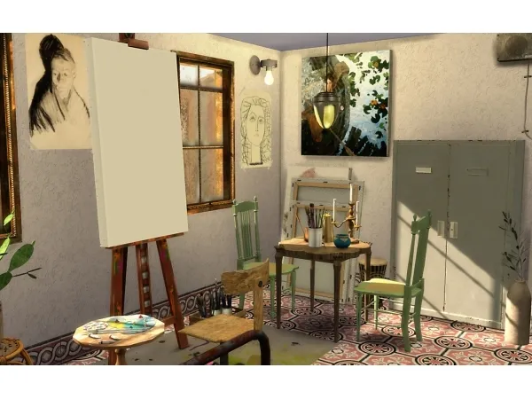 Alpha ATELIER An artist retreat in Marrakech recolor set - The Sims 4 Custom Content