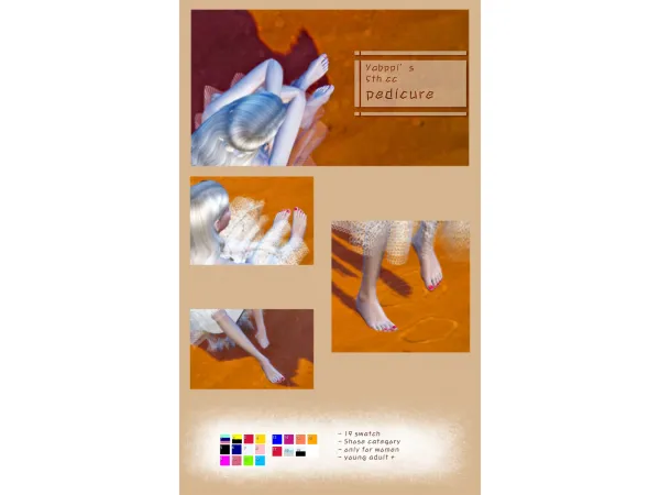 Alpha Yabppi_Pedicure - The Sims 4 Custom Content