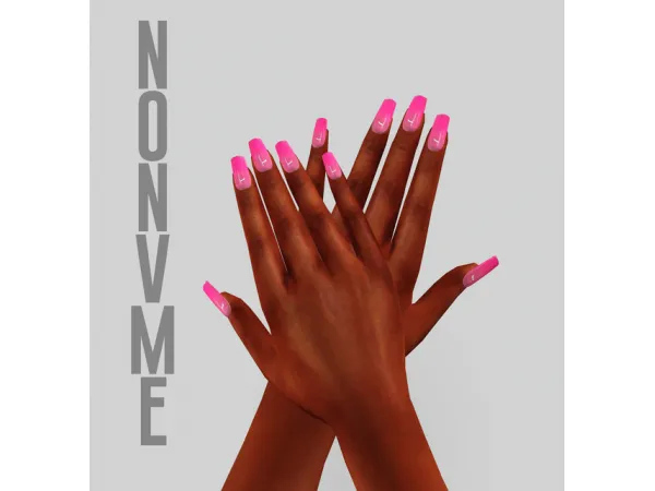 Alpha Baby Girl Nails by NoNvme Sims - The Sims 4 Custom Content