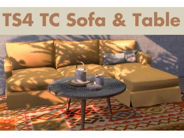 Alpha TC sofa table set - The Sims 4 Custom Content