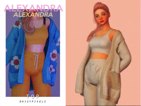 Alpha Alexandra Top ( ) - The Sims 4 Custom Content
