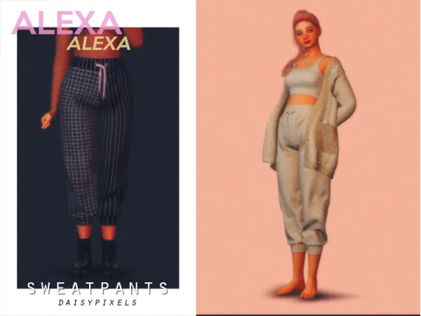 Alpha Alexa Sweatpants ( ) - The Sims 4 Custom Content