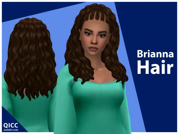 Maxis Match Brianna Hair by qicc - The Sims 4 Custom Content