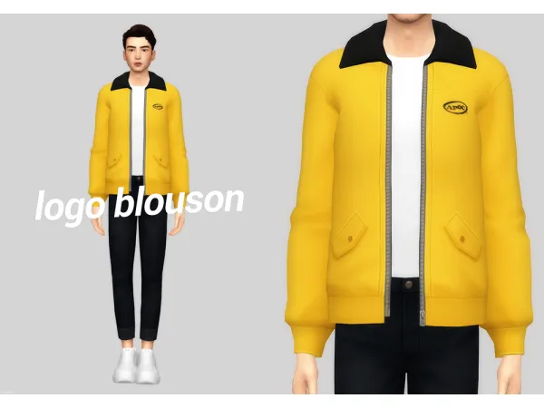 Maxis Match logo blouson by casteru - The Sims 4 Custom Content