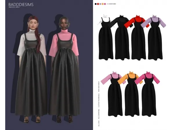 Alpha BADDDIESIMS BABYDOLL DRESS by simsfinds - The Sims 4 Custom Content