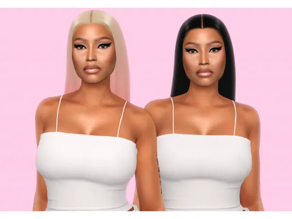 Alpha Barbie inches hair by alexo - The Sims 4 Custom Content